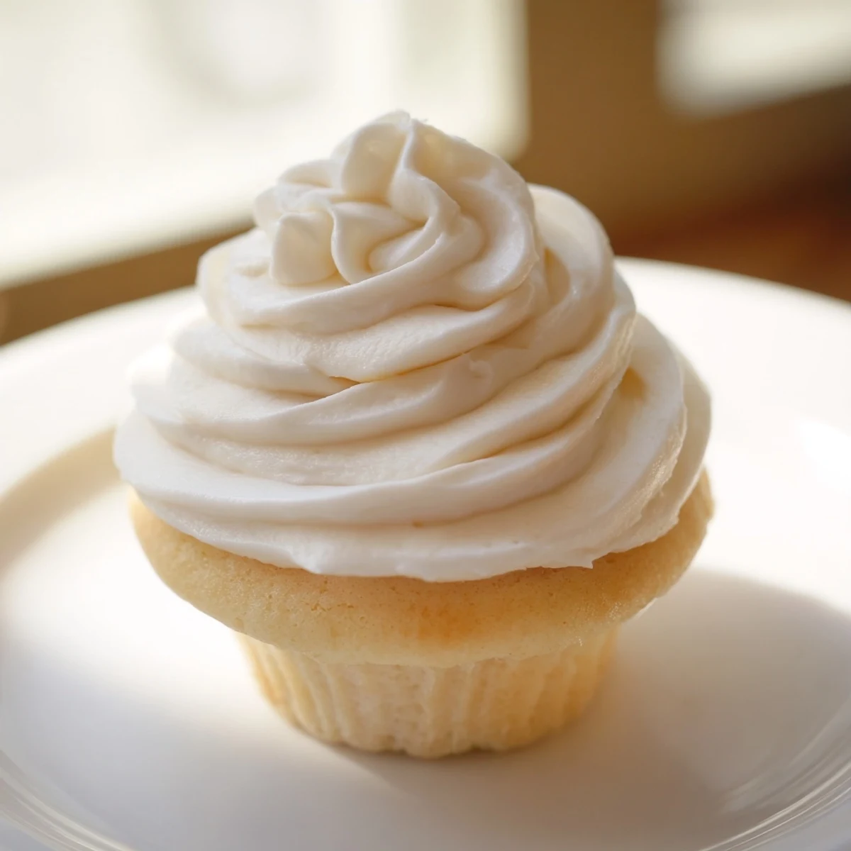Fluffy vanilla cupcakes, frosted generously with sweet buttercream, perfect for a special treat.