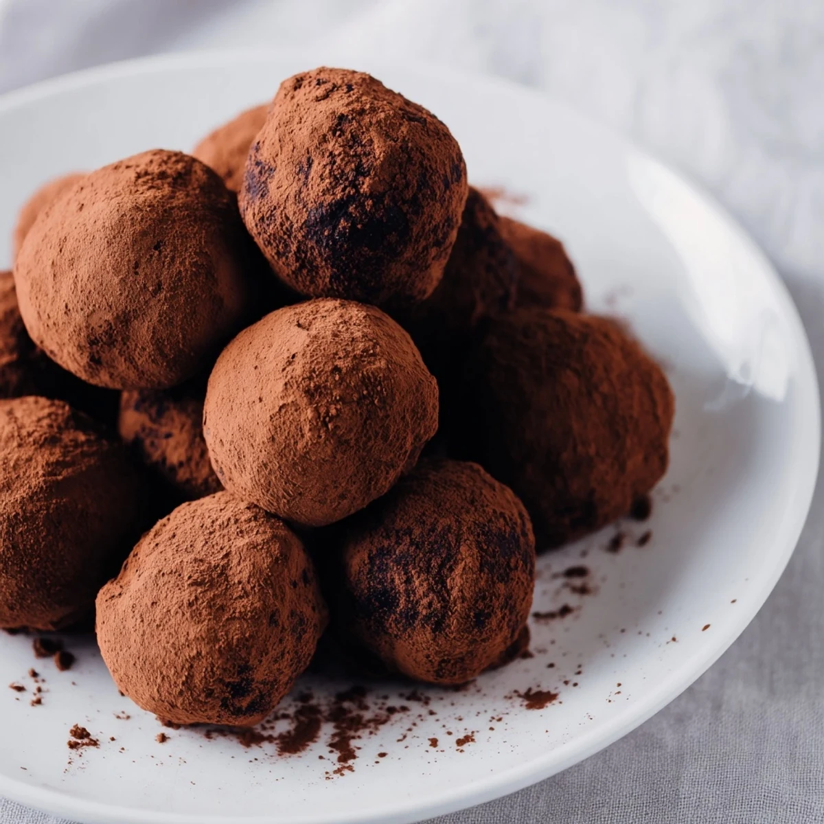 These homemade Dark Chocolate Truffles, with a smooth, glossy texture, look perfect with a coffee.