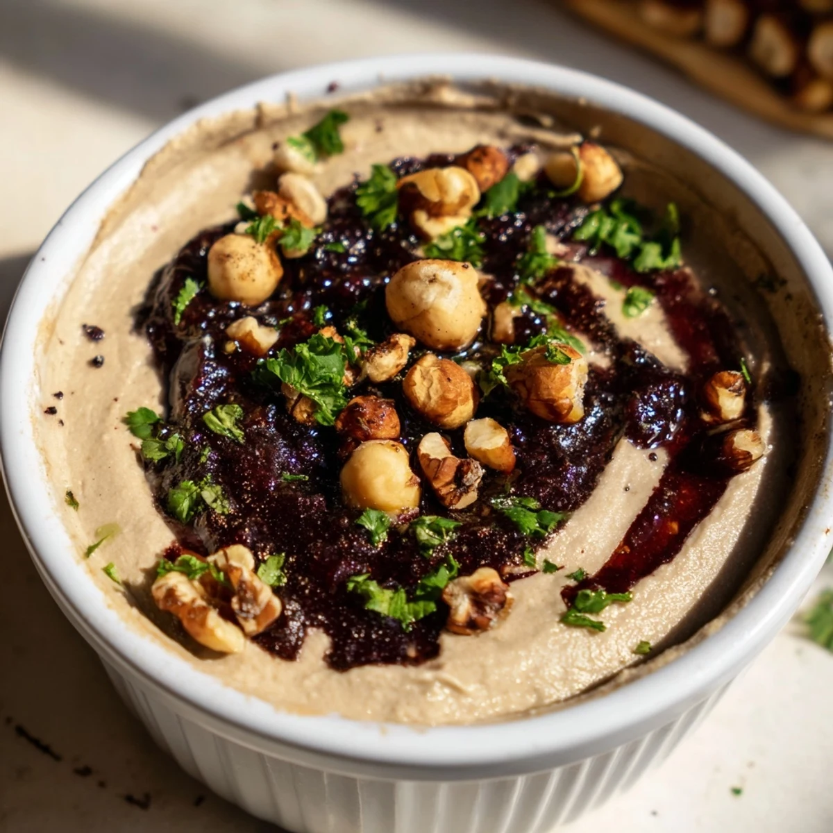 Creamy The Velvet Underground appetizer with layered pâté, sweet jams, and crunchy nuts, ready to serve!