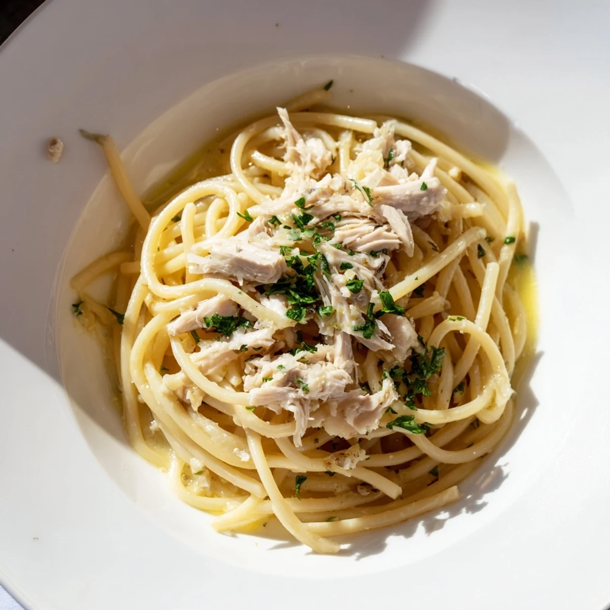 Savor the aroma of garlic butter on Simple Garlic Butter Bucatini; a perfect, easy weeknight dinner.