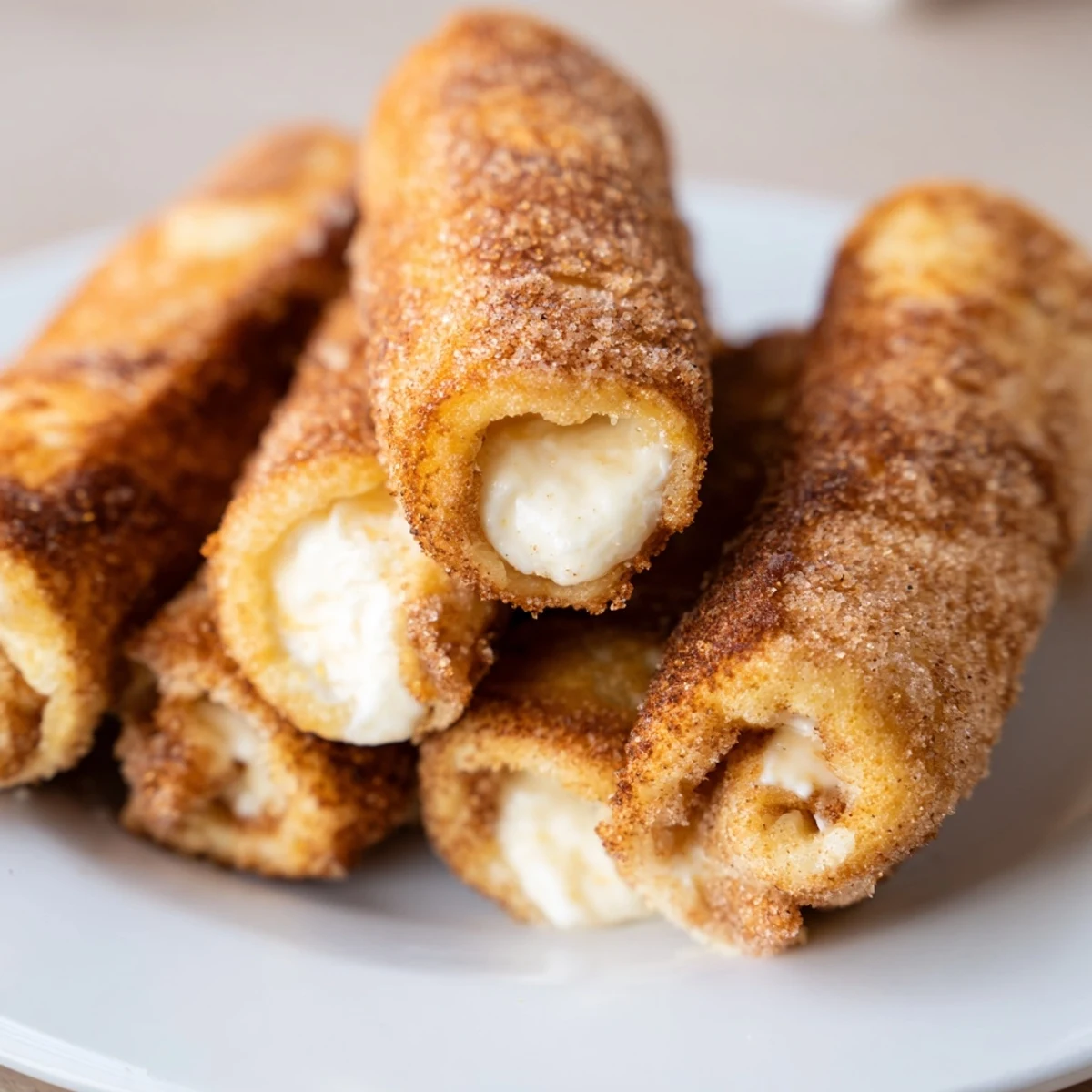 Warm, golden Easy French Toast Roll-Ups, dusted with cinnamon sugar, are a perfect breakfast treat.