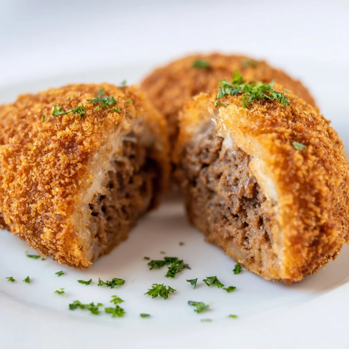 Visually stunning, deep-fried Dutch Croquettes are shown, ready to be enjoyed as a savory snack.