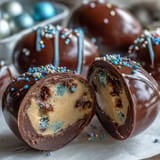 Homemade peanut butter Easter eggs with smooth filling, dipped in glossy chocolate for a festive, nostalgic treat.