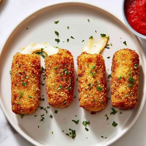 Golden brown air fryer mozzarella sticks, dripping cheese, a quick and easy appetizer to enjoy.