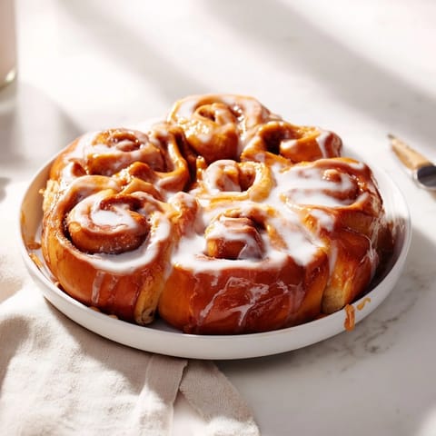 Warm, gooey cinnamon roll monkey bread pulled apart, glistening with caramel, ideal for dessert anytime.