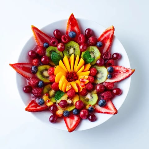 Festive Poinsettia Fruit Bowl