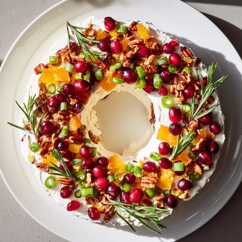 Cranberry Feta Dip Wreath