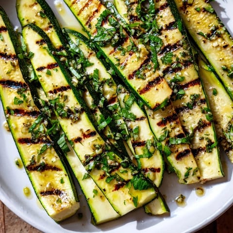 Garlic Herb Grilled Zucchini