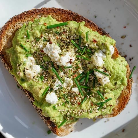 The perfectly toasted Avocado Toast with Everything, ready in minutes for a quick and delicious breakfast experience.