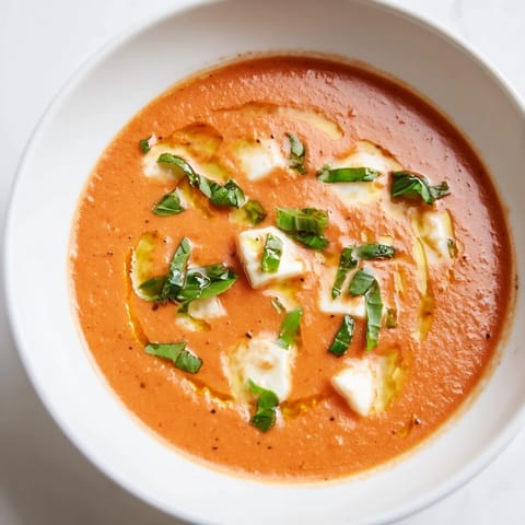 Creamy Tomato Mozzarella Soup