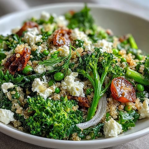 Broccoli Pea Feta Grain Bowl
