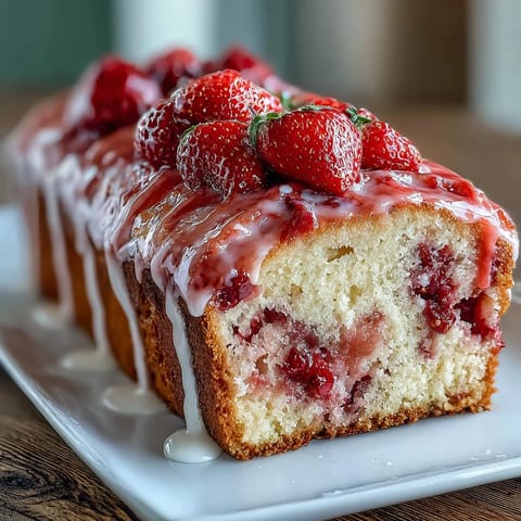 Strawberry Swirl Pound Cake