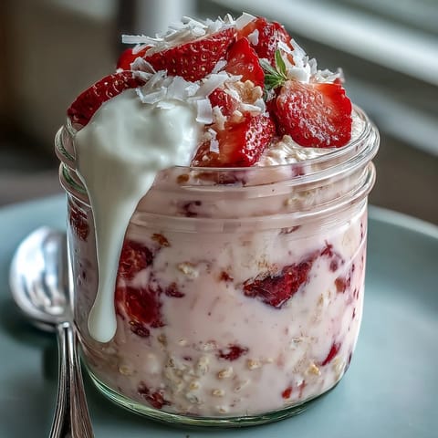 Strawberry Coconut Cream Oats