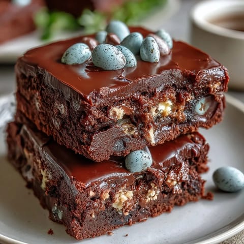 Cadbury Egg Chocolate Brownies
