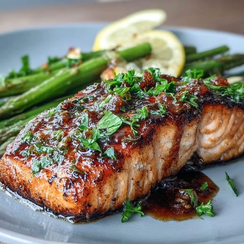 Garlic Butter Salmon Asparagus