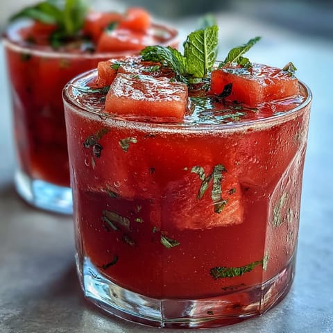 Refreshing watermelon mint lemonade with vibrant pink hue, fresh mint garnish, and ice cubes in a clear pitcher.