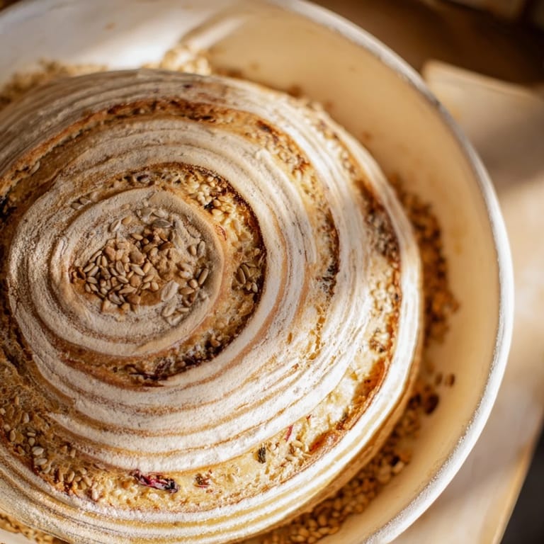 Enjoy the visually complex layers of a freshly baked Fibonacci spiral growth bread loaf.