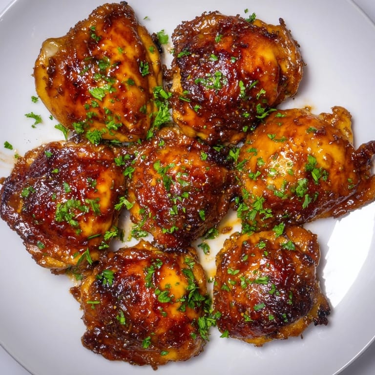 Tasteful Jam in Coffee Glazed Chicken, boasting a sweet, tangy glaze highlighting savory pan-cooked chicken.