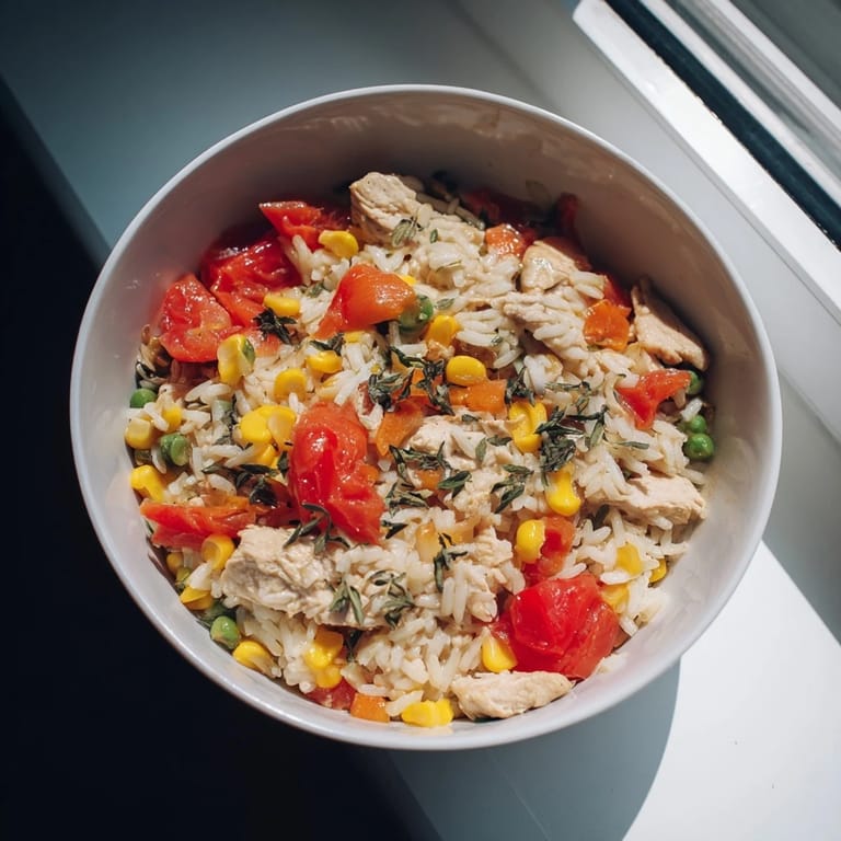 Flavor-packed One-Pot Chicken and Rice recipe, perfect for a quick, comforting and delicious weeknight meal.