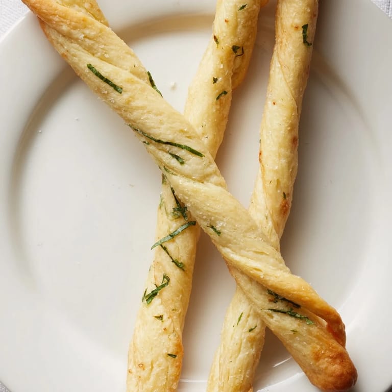 Simple Golden Gate appetizer: Prosciutto “bridge” connecting breadstick towers, an easy and elegant party snack.