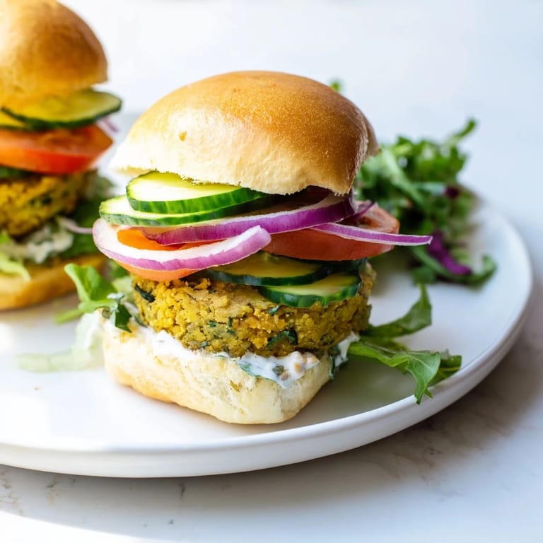 Delicious Baked Falafel Sliders on a platter, ready to be enjoyed with friends and family.