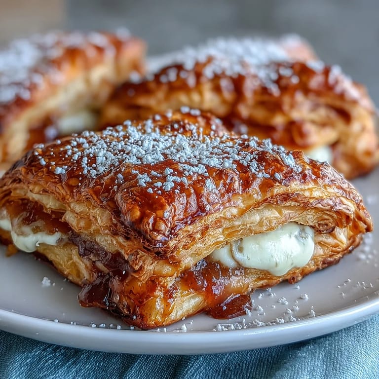 Warm Guava Cheese Pastries arranged on a serving plate, perfect for dessert or a sweet snack.