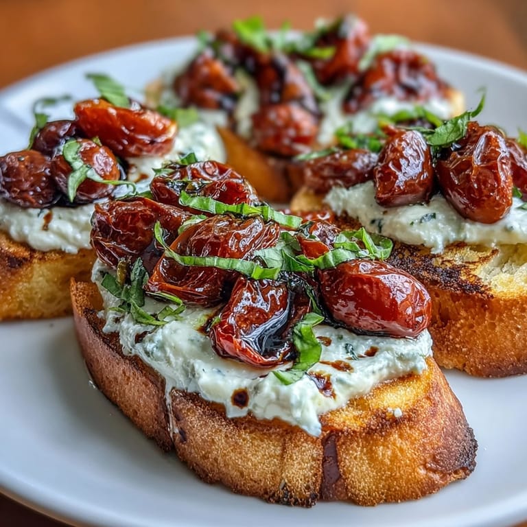Crispy baguette slices layered with luscious burrata and sweet cherry tomatoes, finished with balsamic drizzle and torn basil.