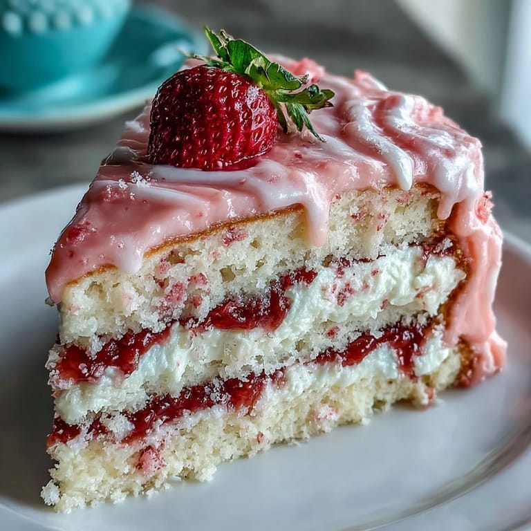 Layered vanilla cake with luscious strawberry buttercream, creating a stunning pink gradient perfect for celebrating friendship and love.