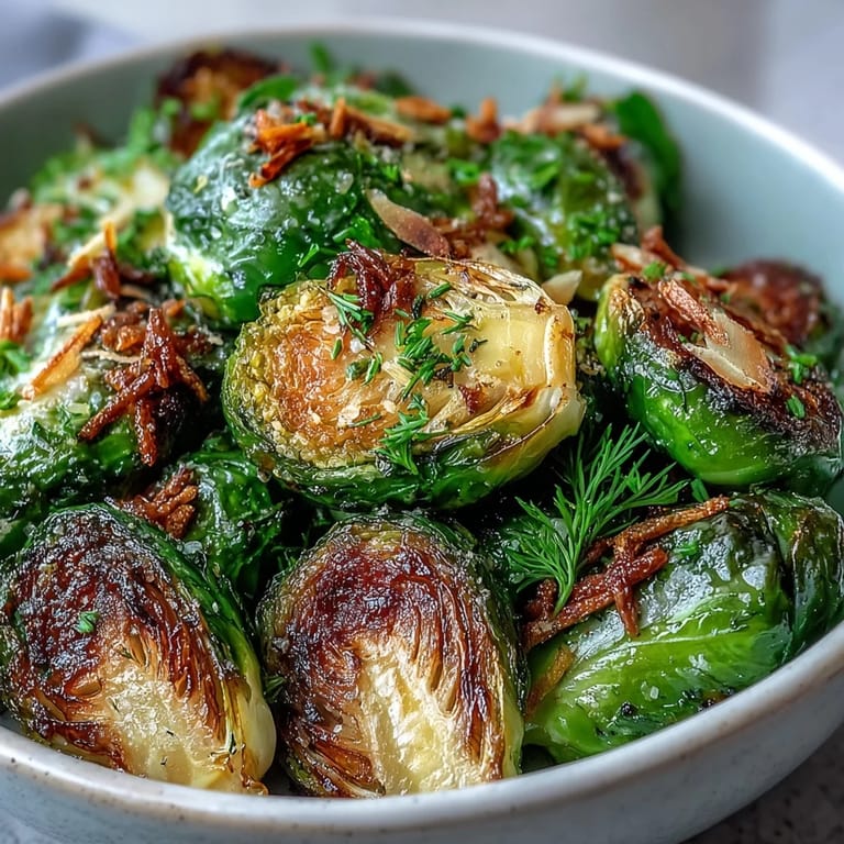 Bright Brussels sprouts roasted to perfection with lemon zest, fresh thyme, and crunchy toasted almonds for a vibrant side.