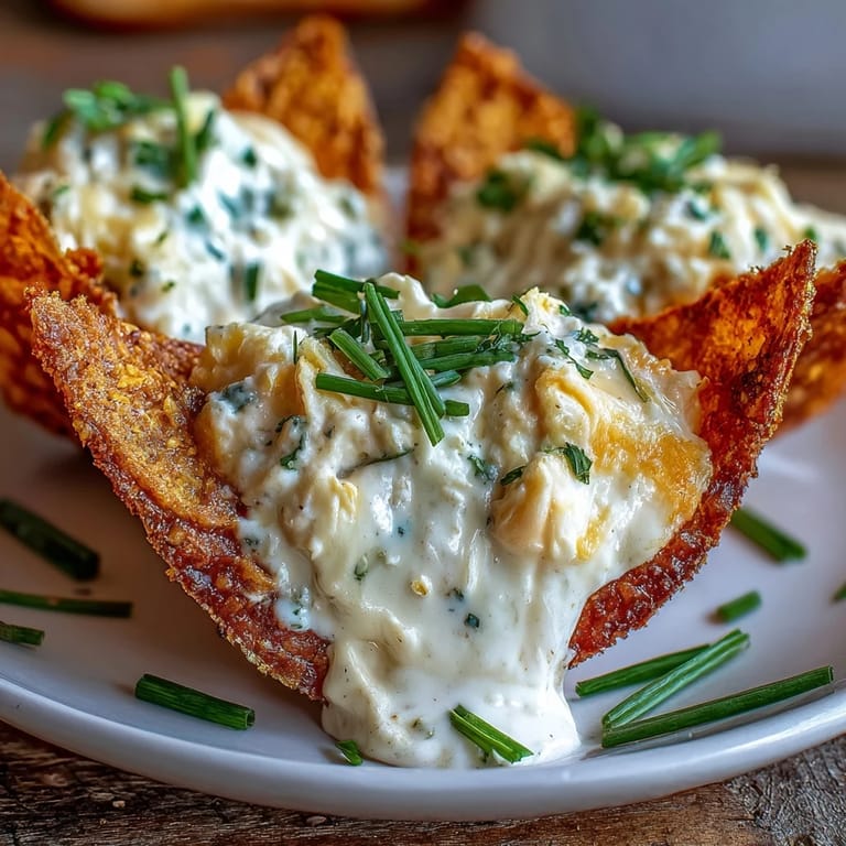 Vibrant orange cheese filling in crispy cracker cones topped with fresh herbs for a playful carrot look.