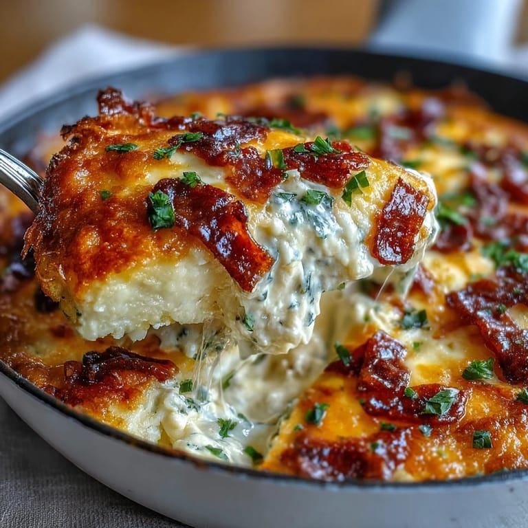 Make-ahead Amish breakfast casserole with fluffy eggs, savory sausage, and melted cheddar for easy mornings.