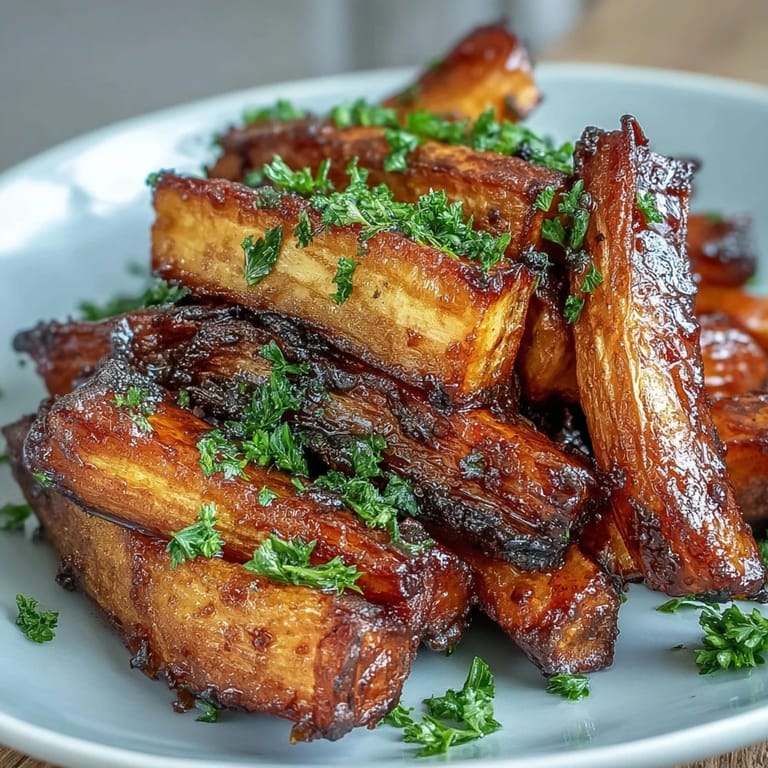Sweet honey glazed carrots and parsnips, roasted to perfection with thyme, a vibrant and healthy vegetarian side dish.