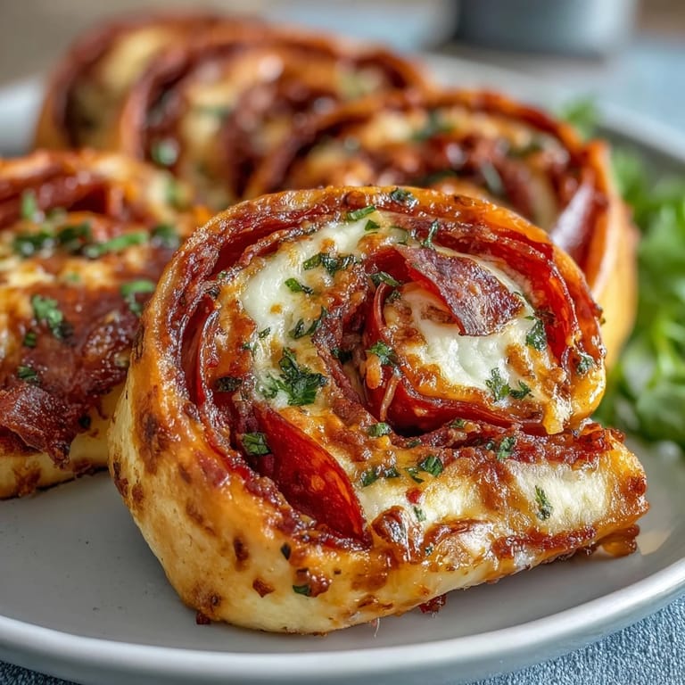 Flavorful Italian Sub Pinwheel Wraps arranged on a platter, showcasing layers of ham, salami, and roasted peppers.  