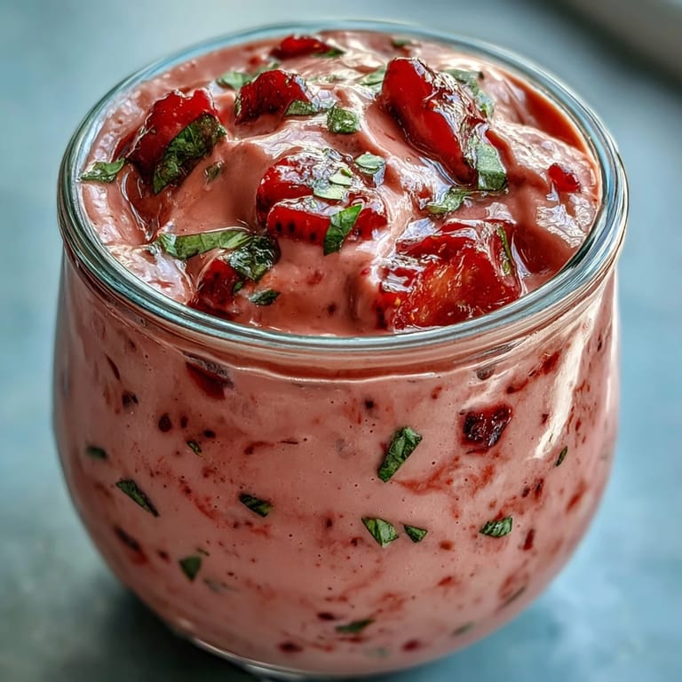 A healthy, dairy-free smoothie featuring sweet strawberries and nutrient-rich spinach for a vibrant, energizing drink.  