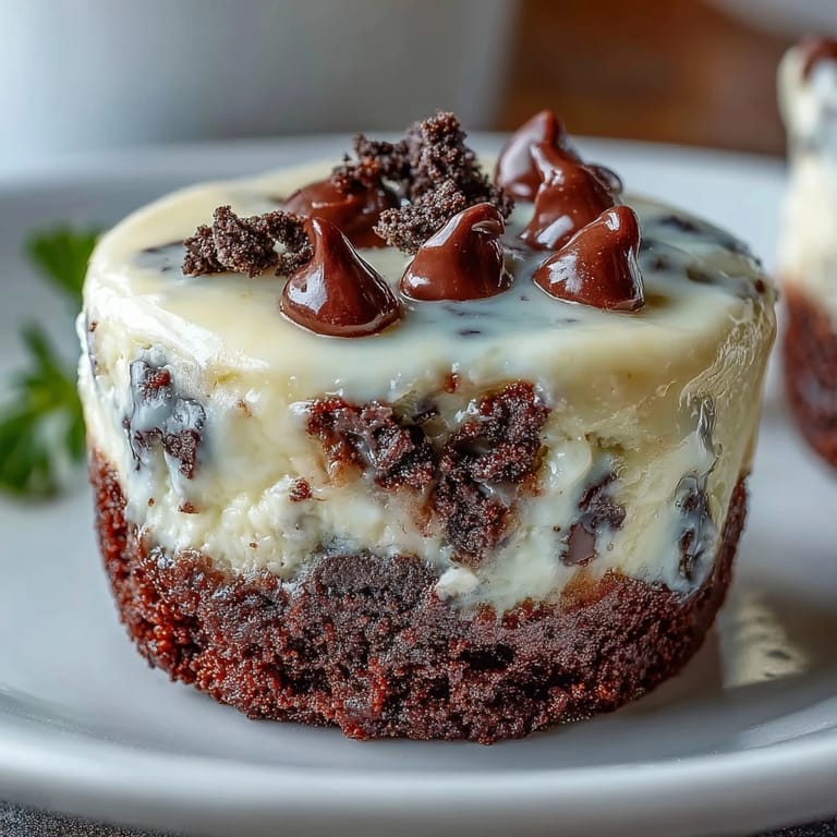 Gourmet mini cheesecake bites with Oreo crust ready to be devoured cold.