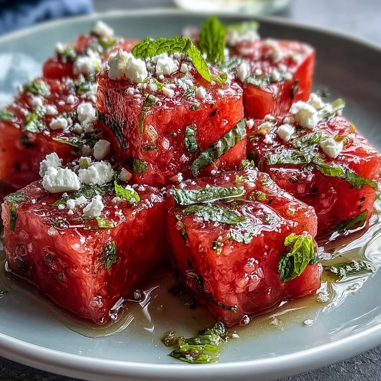 Enjoy our Fricy Watermelon Chili Lime Salad with Mint, perfectly seasoned for a refreshing side.
