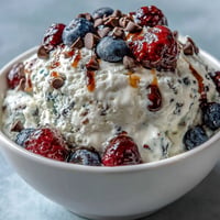 Creamy TikTok Cottage Cheese Ice Cream, a healthy frozen dessert ready for scooping.